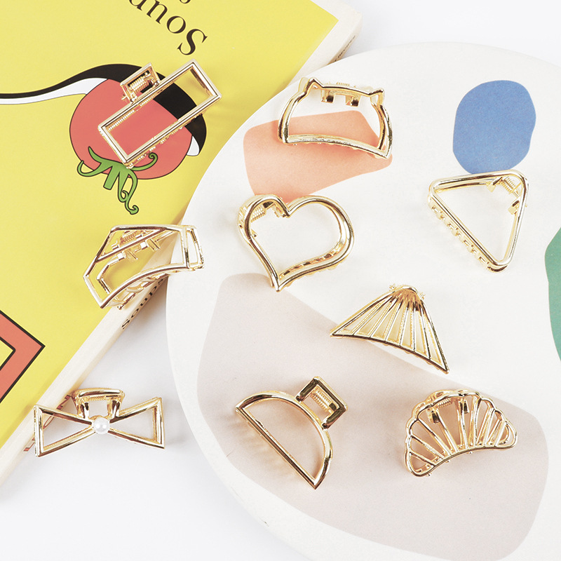 Small Minimalist Hair Claw Cli - Gold 6138 review and price