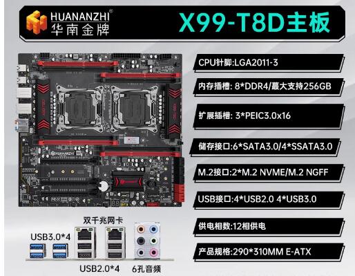 South China Gold Medal X99 Dua - E5 2696 V3 review and price